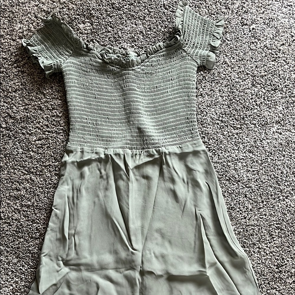 Reformation Green Mini Dress
